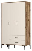 Spinta Kalune Design Kumsal ST, kreminė/riešuto, 47.5 cm x 120 cm x 201.4 cm
