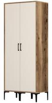 Spinta Kalune Design Kumsal SS, kreminė/riešuto, 47.5 cm x 80 cm x 201.4 cm