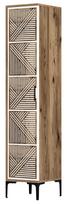 Spinta Kalune Design Kumsal P, balta/riešuto, 47.5 cm x 40 cm x 201.4 cm