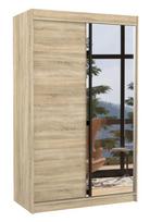 stumdomos durys senukai - Spinta ADRK Revena 120, ruda, 58 cm x 120 cm x 200 cm, su veidrodžiu - 1 nuotrauka
