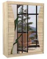 Spinta ADRK Max 150, rusva, 58 cm x 150 cm x 200 cm, su veidrodžiu