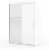 Spinta ADRK Esti 150, balta, 150 cm x 59 cm x 215 cm, su veidrodžiu