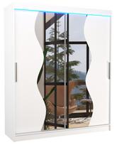 Spinta ADRK Medison LED, balta, 58 cm x 180 cm x 215 cm, su veidrodžiu