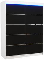 Spinta ADRK Luft LED, balta/juoda, 58 cm x 150 cm x 200 cm