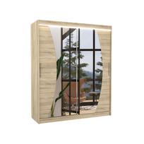Spinta ADRK Dolores LED, rusva, 58 cm x 180 cm x 215 cm, su veidrodžiu
