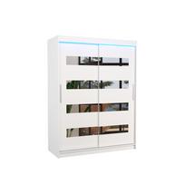 Spinta ADRK Baltic LED, balta, 58 cm x 150 cm x 200 cm, su veidrodžiu