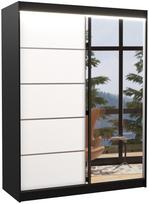 Spinta ADRK Limbo LED, balta/juoda, 58 cm x 150 cm x 200 cm, su veidrodžiu