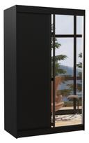 Spinta ADRK Rewena 120, juoda, 58 cm x 120 cm x 200 cm, su veidrodžiu