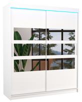 Spinta ADRK Toledo LED, balta, 58 cm x 180 cm x 215 cm, su veidrodžiu