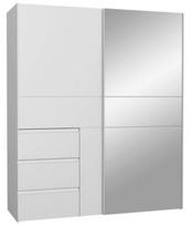 Spinta Forte Winn 2 W2QS8233S-120, balta, 62 cm x 171 cm x 201 cm, su veidrodžiu