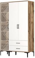Spinta Kalune Design Kumsal PT, balta/riešuto, 47.5 cm x 120 cm x 201.4 cm
