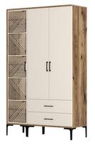 Spinta Kalune Design Kumsal PT, kreminė/riešuto, 47.5 cm x 120 cm x 201.4 cm