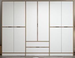 Spinta Kalune Design Elina 7927, balta/smėlio, 52 cm x 277 cm x 210 cm