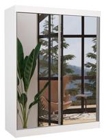 Spinta ADRK Florest 150, balta, 58 cm x 150 cm x 200 cm, su veidrodžiu