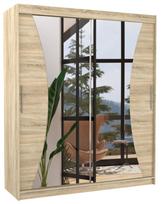 Spinta ADRK Charlotte 180, rusva, 58 cm x 180 cm x 215 cm, su veidrodžiu