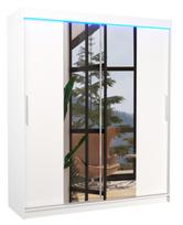 Spinta ADRK Dallas LED, balta, 58 cm x 180 cm x 215 cm, su veidrodžiu