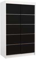 Spinta ADRK Benisso, balta/juoda, 120 cm x 58 cm x 200 cm