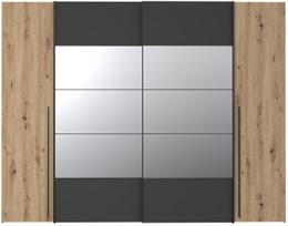Spinta Forte RXGS82511-M108, ruda/grafito, 270.3 cm x 61.2 cm x 210 cm, su veidrodžiu