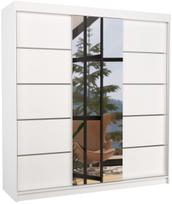 Spinta ADRK Bergen SW-BER-W-200 A672, balta, 200 cm x 58 cm x 215 cm, su veidrodžiu