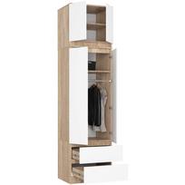 antresoles spinta - Spinta Akord S60, ąžuolo, 60 cm x 51 cm x 234 cm - 4 nuotrauka