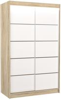 Spinta ADRK Benisso LED, balta/sonoma ąžuolo, 58 cm x 120 cm x 200 cm