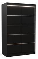 Spinta ADRK Benisso LED, juoda, 58 cm x 120 cm x 200 cm