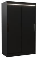 Spinta ADRK Collin LED, juoda, 58 cm x 120 cm x 200 cm