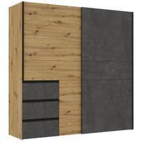 Spinta Forte Winn 2 W2QS323E71-C752, ąžuolo/tamsiai pilka, 61.2 cm x 200.1 cm x 200.5 cm