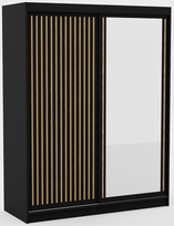 Spinta ADRK Delia, ruda/balta/juoda, 160 cm x 60 cm x 205 cm