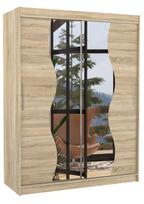 Spinta ADRK Renzo 150, rusva, 58 cm x 150 cm x 200 cm, su veidrodžiu