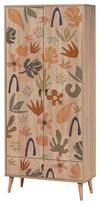 Spinta Kalune Design City Leaf, įvairių spalvų, 45 cm x 80 cm x 190 cm