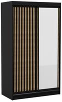 Spinta ADRK Delia, juoda/rusva, 120 cm x 60 cm x 205 cm, su veidrodžiu