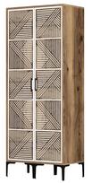 Spinta Kalune Design Kumsal PP, balta/riešuto, 47.5 cm x 80 cm x 201.4 cm