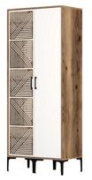 Spinta Kalune Design Kumsal PS, balta/riešuto, 47.5 cm x 80 cm x 201.4 cm