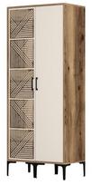 Spinta Kalune Design Kumsal PS, kreminė/riešuto, 47.5 cm x 80 cm x 201.4 cm