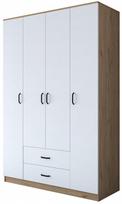 Spinta Kalune Design BA112 - 2331, balta/riešuto, 51.5 cm x 140 cm x 210 cm