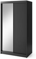 Spinta Prescco II, juoda, 120 cm x 220 cm x 60 cm, su veidrodžiu