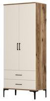 Spinta Kalune Design Kumsal T, kreminė/riešuto, 201.4 cm x 80 cm x 47.5 cm
