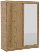 Spinta ADRK Delia, ruda, 160 cm x 60 cm x 205 cm, su veidrodžiu