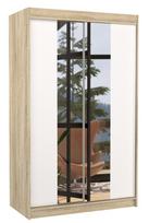 Spinta ADRK Marvin 120, ruda/balta/rusva, 58 cm x 120 cm x 200 cm, su veidrodžiu