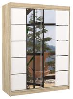 Spinta ADRK Nordic 150, balta/rusva, 58 cm x 150 cm x 200 cm, su veidrodžiu