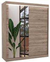 Spinta ADRK Tom LED, ruda/rusva, 58 cm x 180 cm x 215 cm, su veidrodžiu