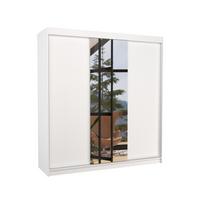 Spinta ADRK Santiago 200, balta, 58 cm x 200 cm x 215 cm, su veidrodžiu