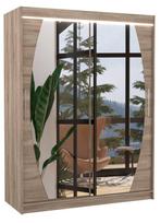 Spinta ADRK Alen LED, ruda/rusva, 58 cm x 150 cm x 200 cm, su veidrodžiu