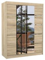 Spinta ADRK Nordic 150, rusva, 58 cm x 150 cm x 200 cm, su veidrodžiu