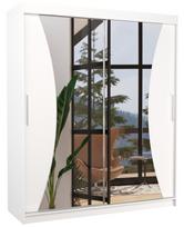 Spinta ADRK Charlotte 180, balta, 58 cm x 180 cm x 215 cm, su veidrodžiu