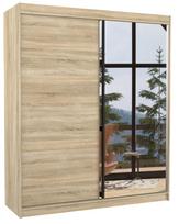 Spinta ADRK Viki 180, rusva, 58 cm x 180 cm x 215 cm, su veidrodžiu
