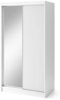 Spinta Biancco II, balta, 60 cm x 220 cm x 60 cm, su veidrodžiu