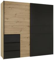 Spinta Forte Winn 2 W2QS323E71-M108, ąžuolo/juoda, 61.2 cm x 200.1 cm x 200.5 cm