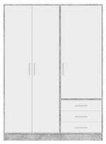 Spinta Forte Jupiter JPTS84T-C264, balta/šviesiai pilka, 60 cm x 144.6 cm x 220 cm